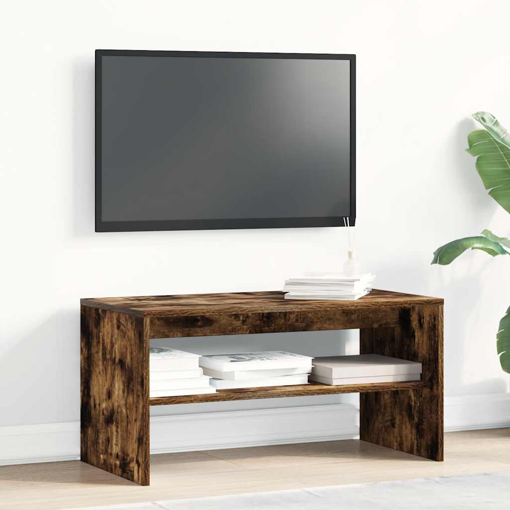 Comodă TV, stejar fumuriu, 80x40x40 cm, lemn prelucrat GartenMobel Dekor