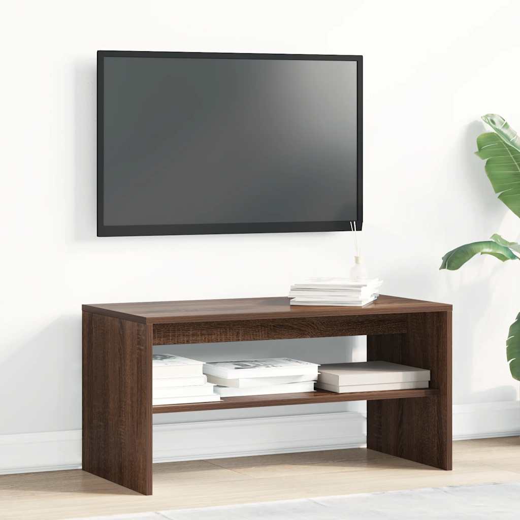 Comodă TV, stejar maro, 80x40x40 cm, lemn prelucrat GartenMobel Dekor