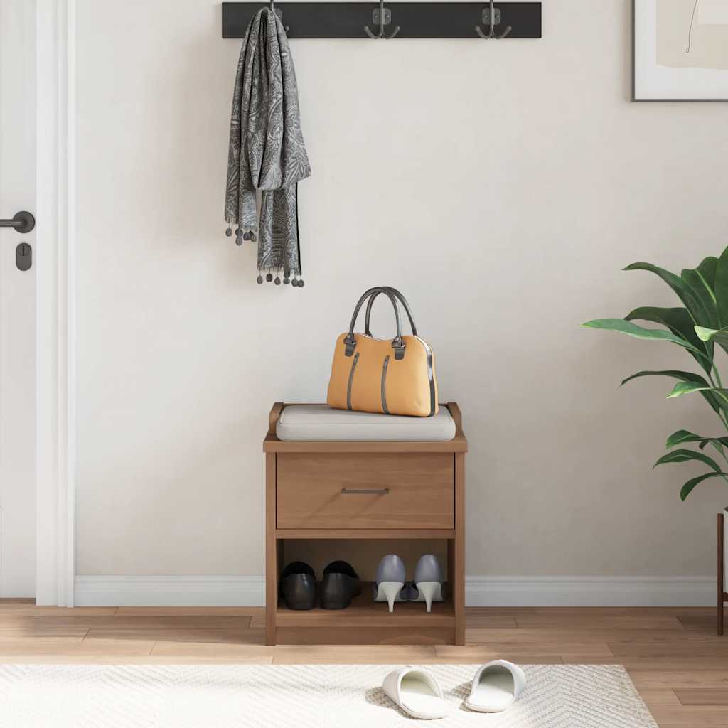 Bancă pentru hol „SANDNES” 45x40x50 cm din lemn masiv de pin GartenMobel Dekor