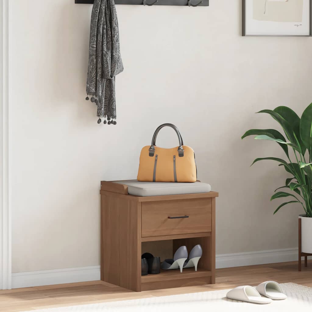 Bancă pentru hol „SANDNES” 45x40x50 cm din lemn masiv de pin GartenMobel Dekor