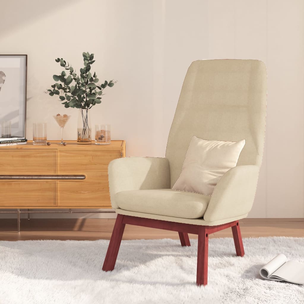 Scaun de relaxare, crem, material textil GartenMobel Dekor
