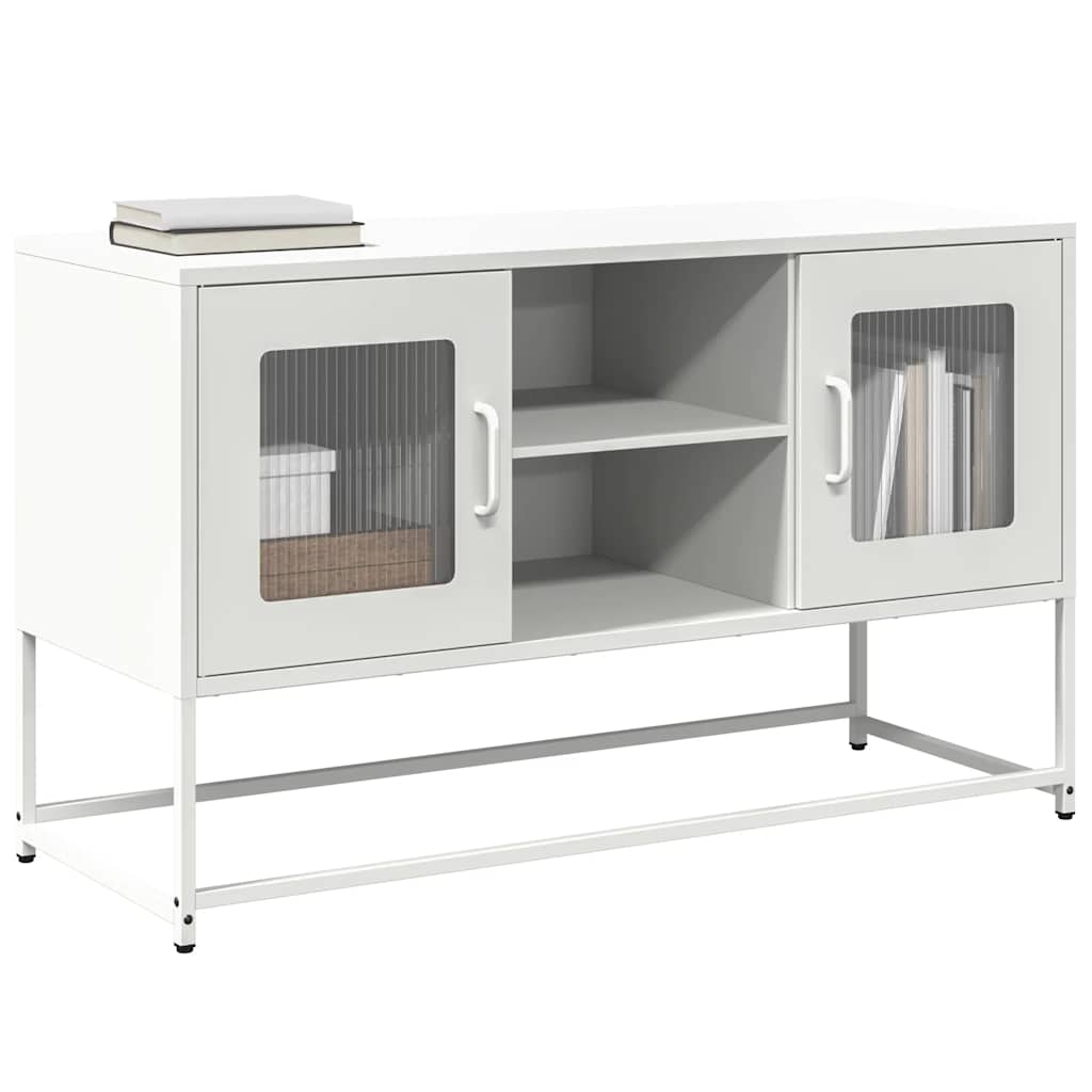 Dulap TV, alb, 100,5x39x60,5 cm, oțel GartenMobel Dekor
