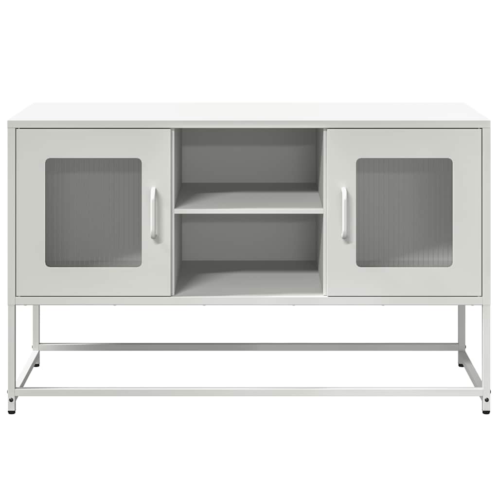Dulap TV, alb, 100,5x39x60,5 cm, oțel GartenMobel Dekor