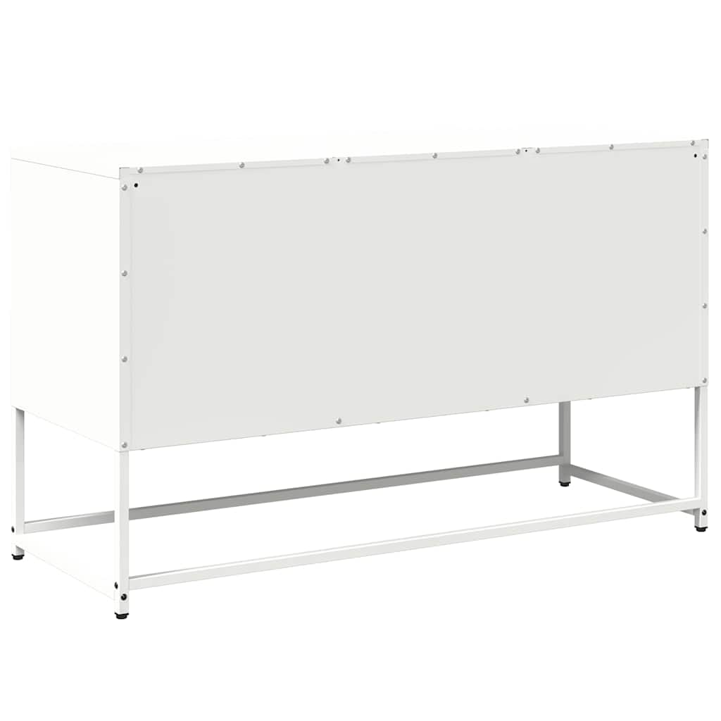 Dulap TV, alb, 100,5x39x60,5 cm, oțel GartenMobel Dekor