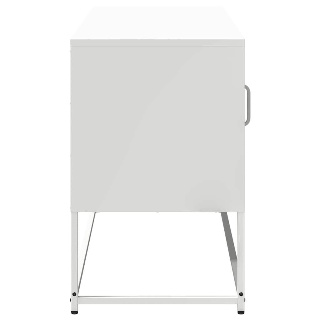 Dulap TV, alb, 100,5x39x60,5 cm, oțel GartenMobel Dekor