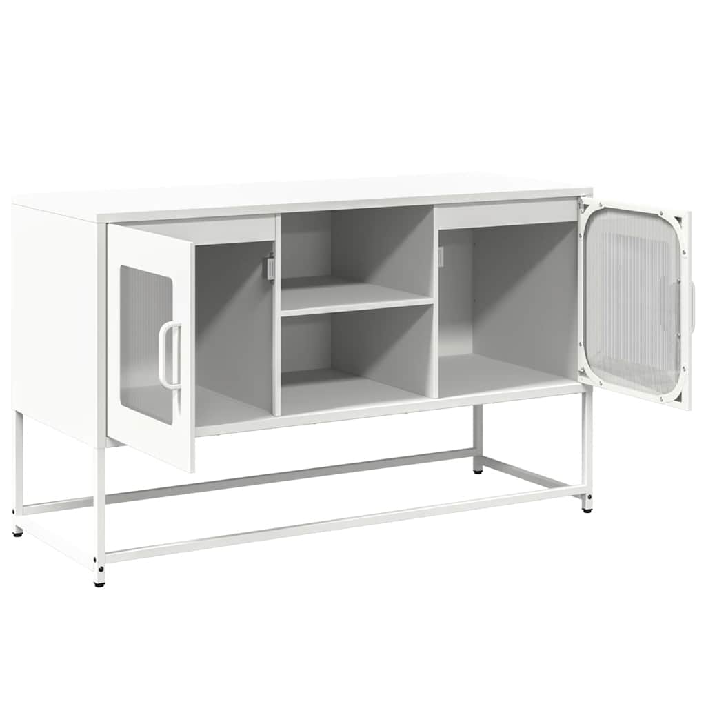 Dulap TV, alb, 100,5x39x60,5 cm, oțel GartenMobel Dekor