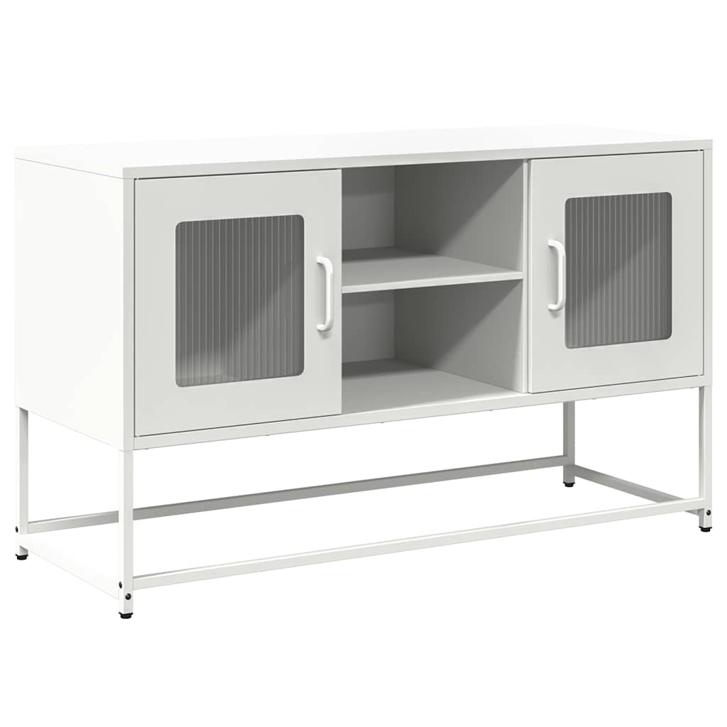 Dulap TV, alb, 100,5x39x60,5 cm, oțel GartenMobel Dekor
