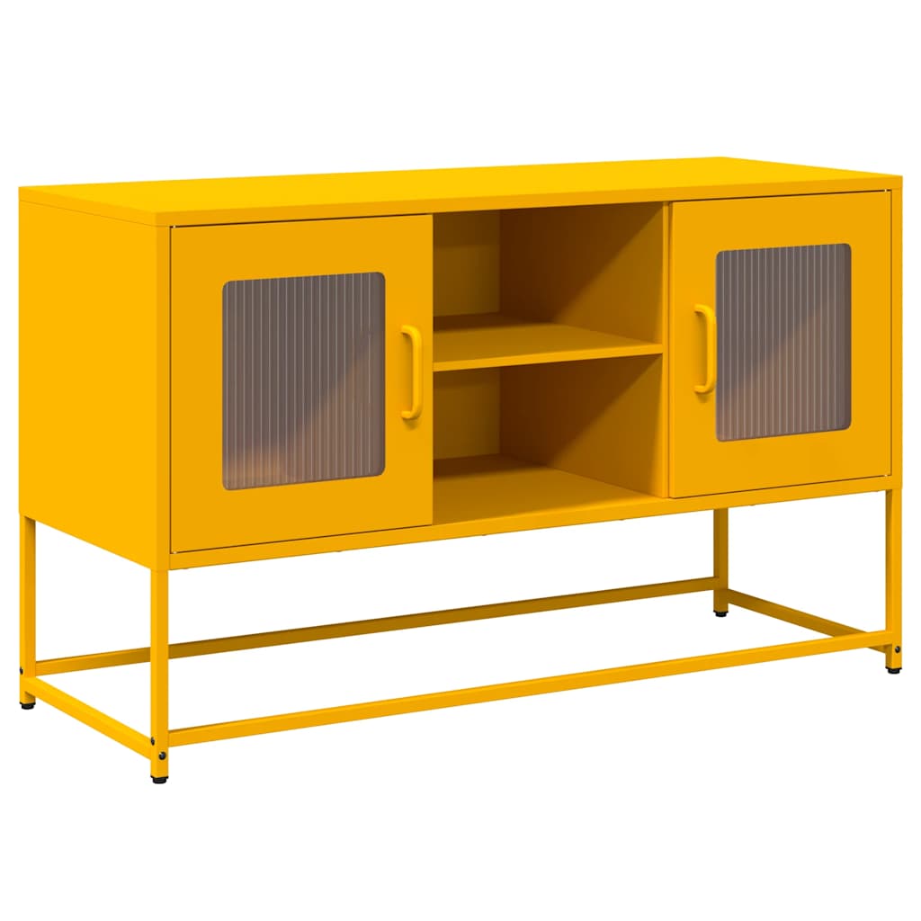 Dulap TV, galben muștar, 100,5x39x60,5 cm, oțel GartenMobel Dekor