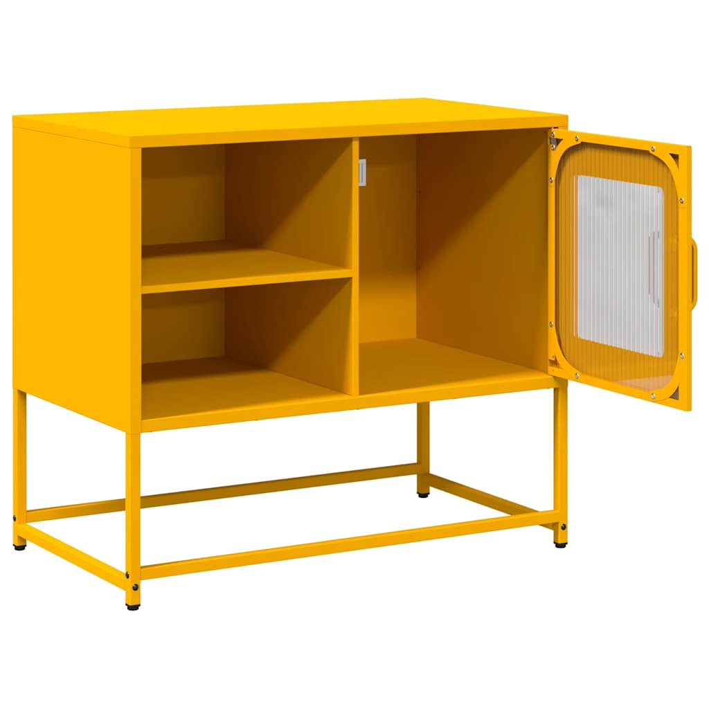 Dulap TV, galben muștar, 68x39x60,5 cm, oțel GartenMobel Dekor