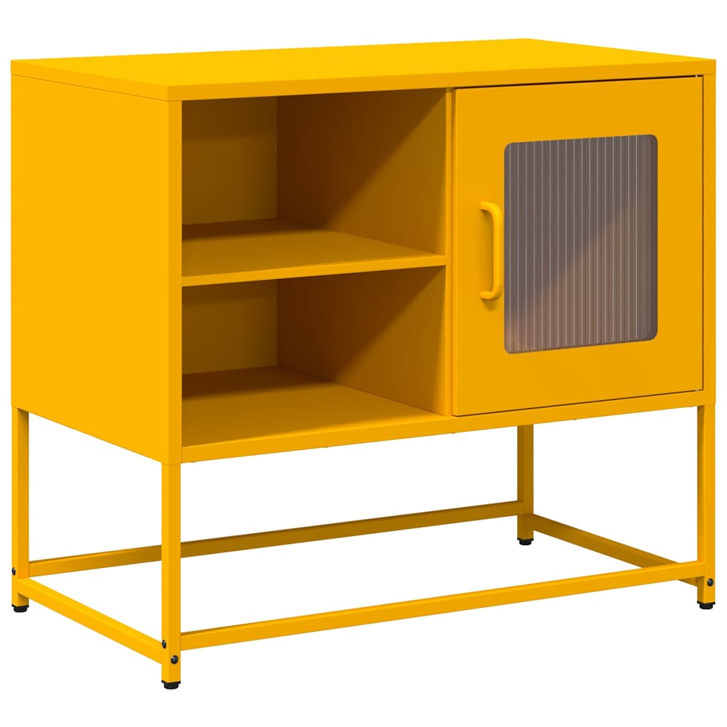 Dulap TV, galben muștar, 68x39x60,5 cm, oțel GartenMobel Dekor