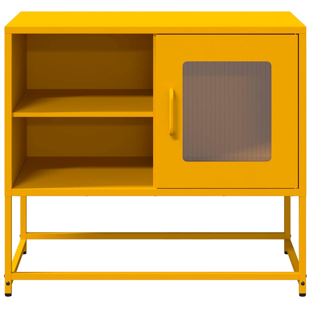 Dulap TV, galben muștar, 68x39x60,5 cm, oțel GartenMobel Dekor
