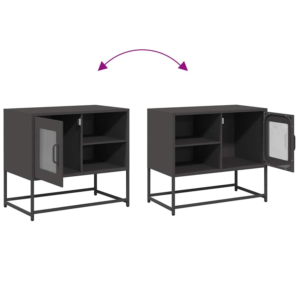 Dulap TV, negru, 68x39x60,5 cm, oțel GartenMobel Dekor