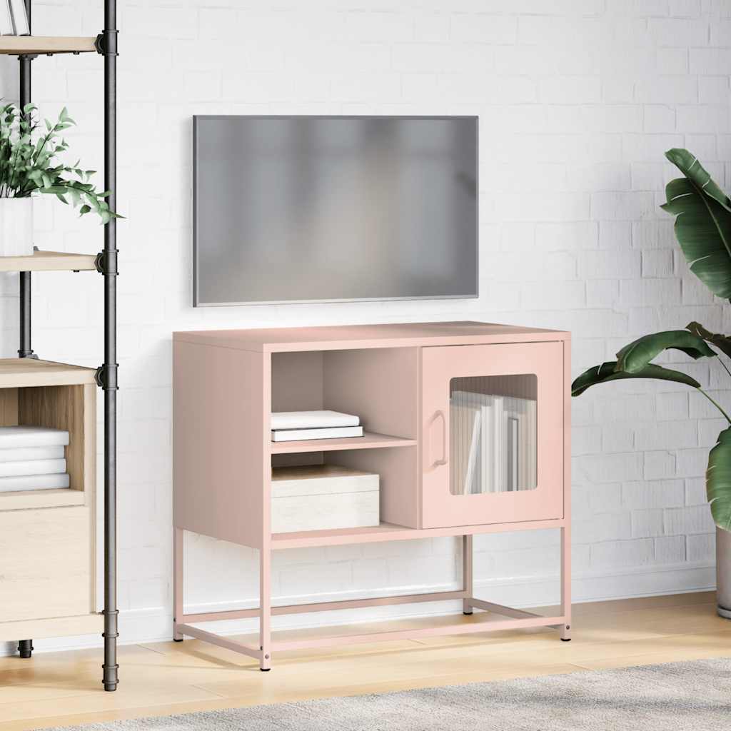 Dulap TV, roz, 68x39x60,5 cm, oțel GartenMobel Dekor
