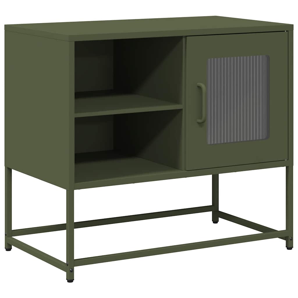 Dulap TV, verde măsliniu, 68x39x60,5 cm, oțel GartenMobel Dekor