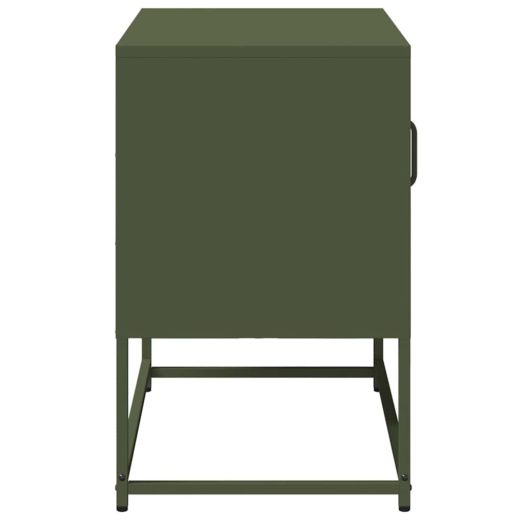 Dulap TV, verde măsliniu, 68x39x60,5 cm, oțel GartenMobel Dekor