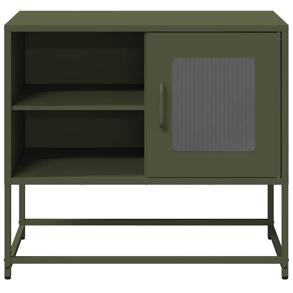 Dulap TV, verde măsliniu, 68x39x60,5 cm, oțel GartenMobel Dekor