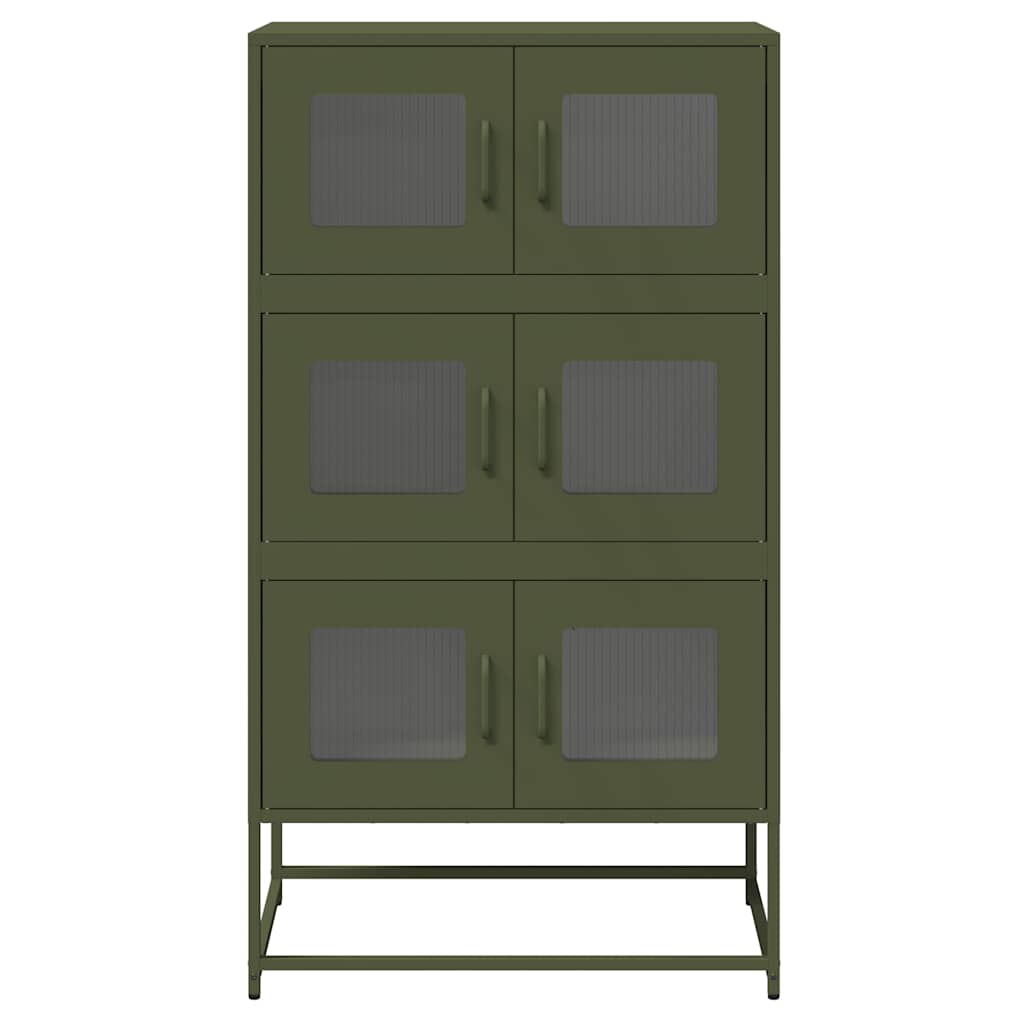 Dulap înalt, verde măsliniu, 68x39x123 cm, oțel GartenMobel Dekor