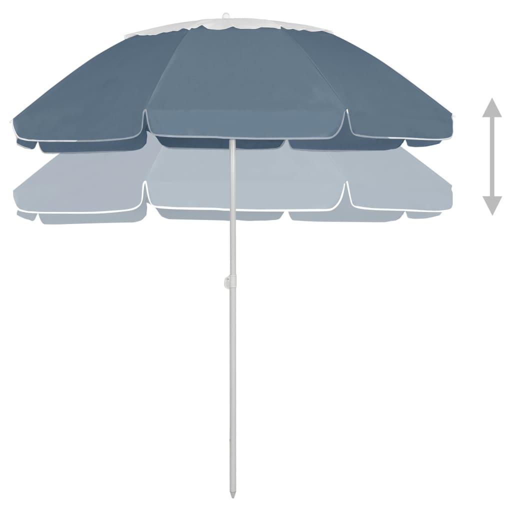 Umbrelă de soare de plajă, albastru, 300 cm GartenMobel Dekor