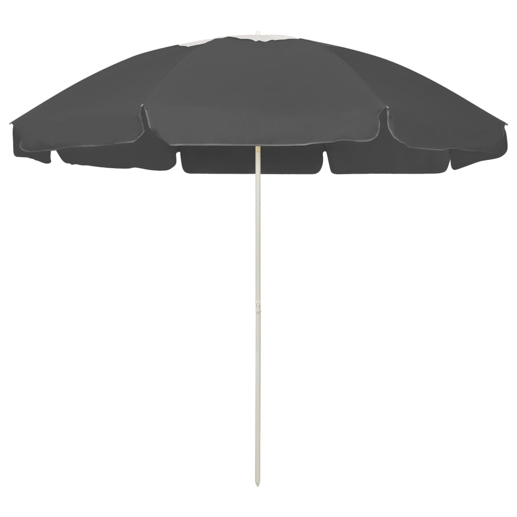 Umbrelă de soare de plajă, antracit, 240 cm GartenMobel Dekor