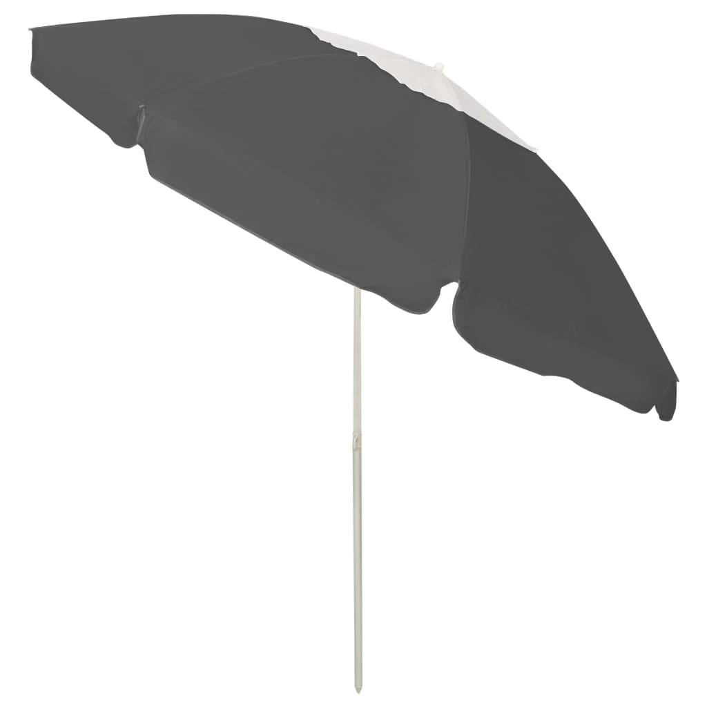 Umbrelă de soare de plajă, antracit, 240 cm GartenMobel Dekor