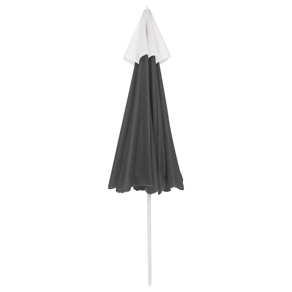 Umbrelă de soare de plajă, antracit, 240 cm GartenMobel Dekor