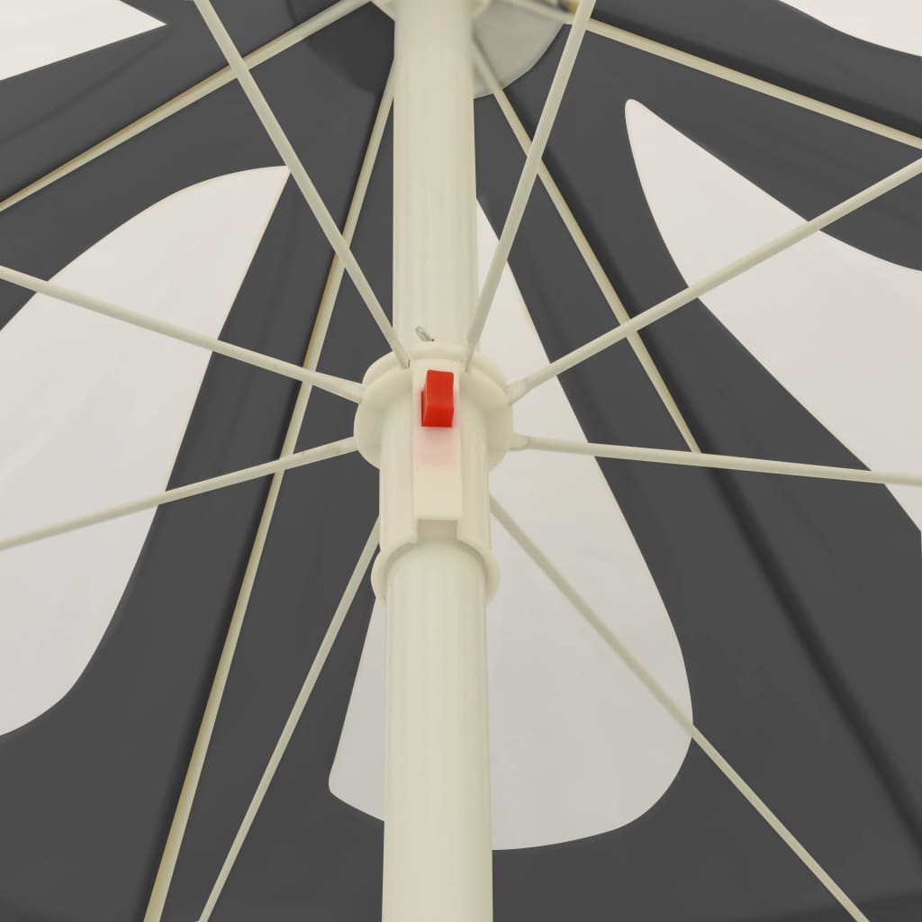 Umbrelă de soare de plajă, antracit, 240 cm GartenMobel Dekor
