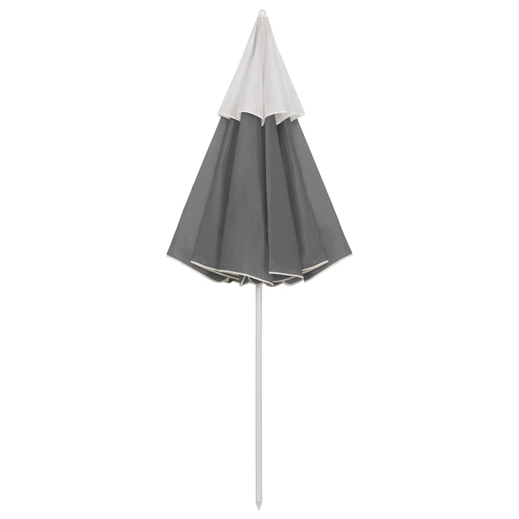 Umbrelă de soare de plajă, antracit, 300 cm GartenMobel Dekor