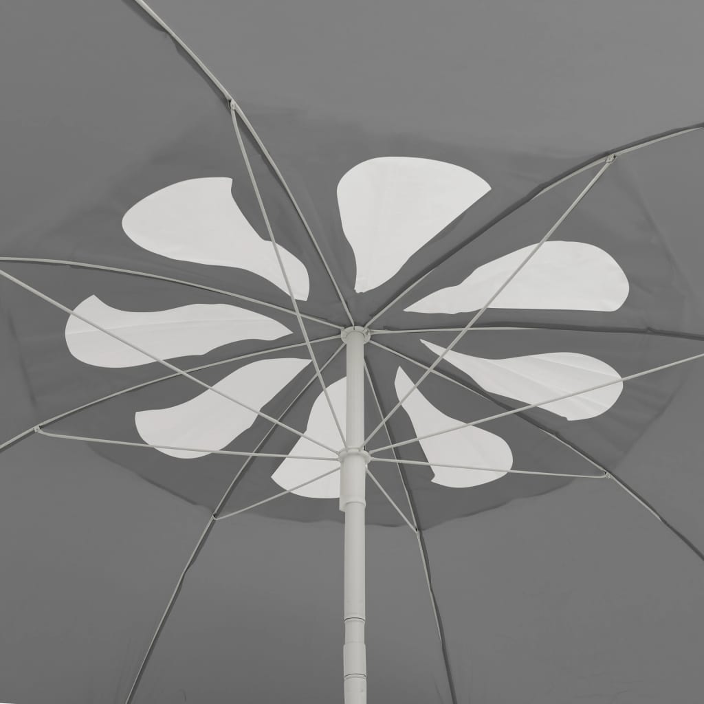 Umbrelă de soare de plajă, antracit, 300 cm GartenMobel Dekor