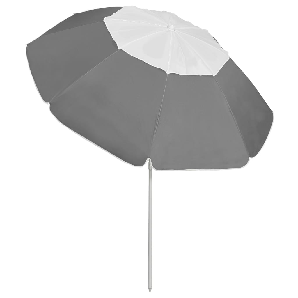 Umbrelă de soare de plajă, antracit, 300 cm GartenMobel Dekor