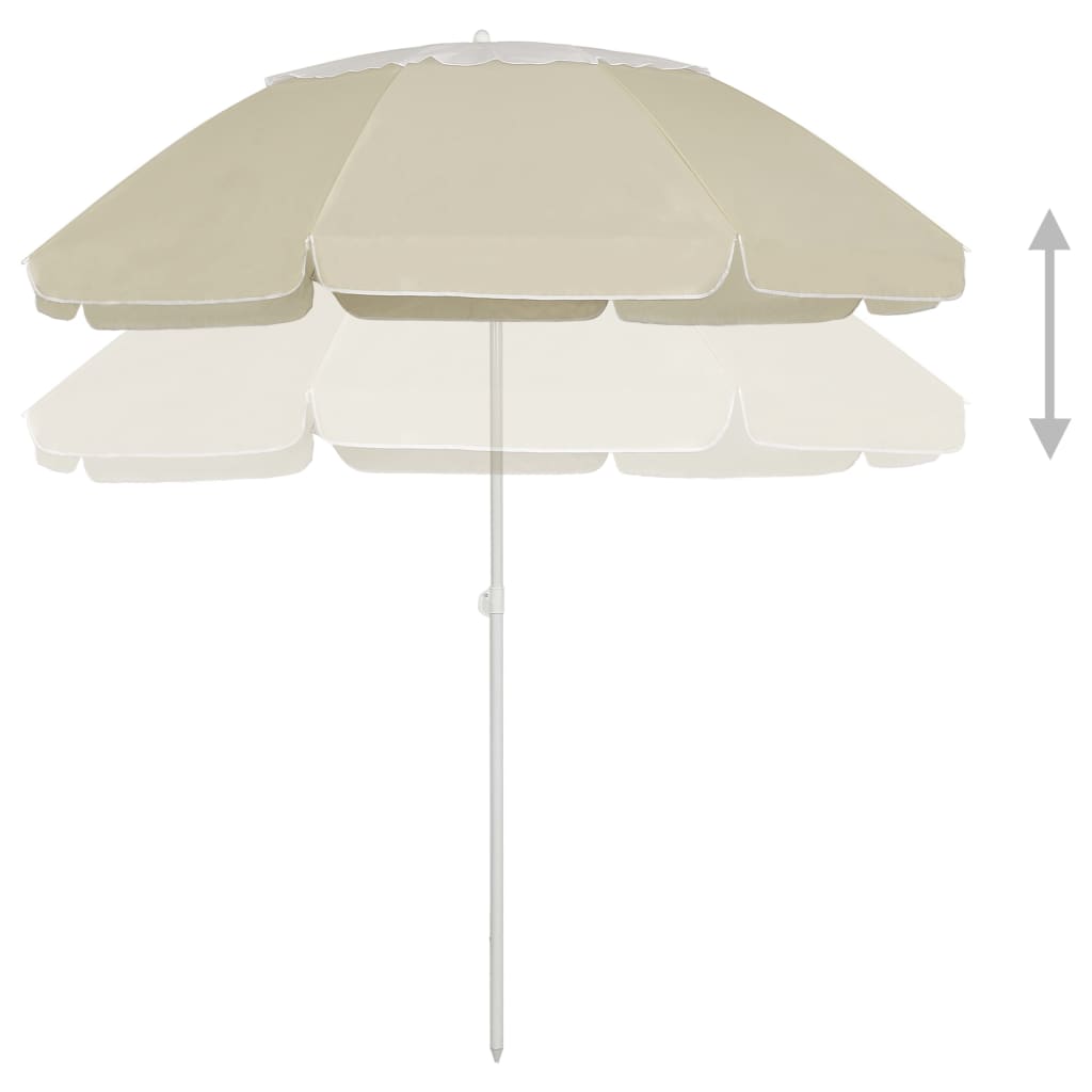 Umbrelă de soare de plajă, galben nisipiu, 300 cm GartenMobel Dekor