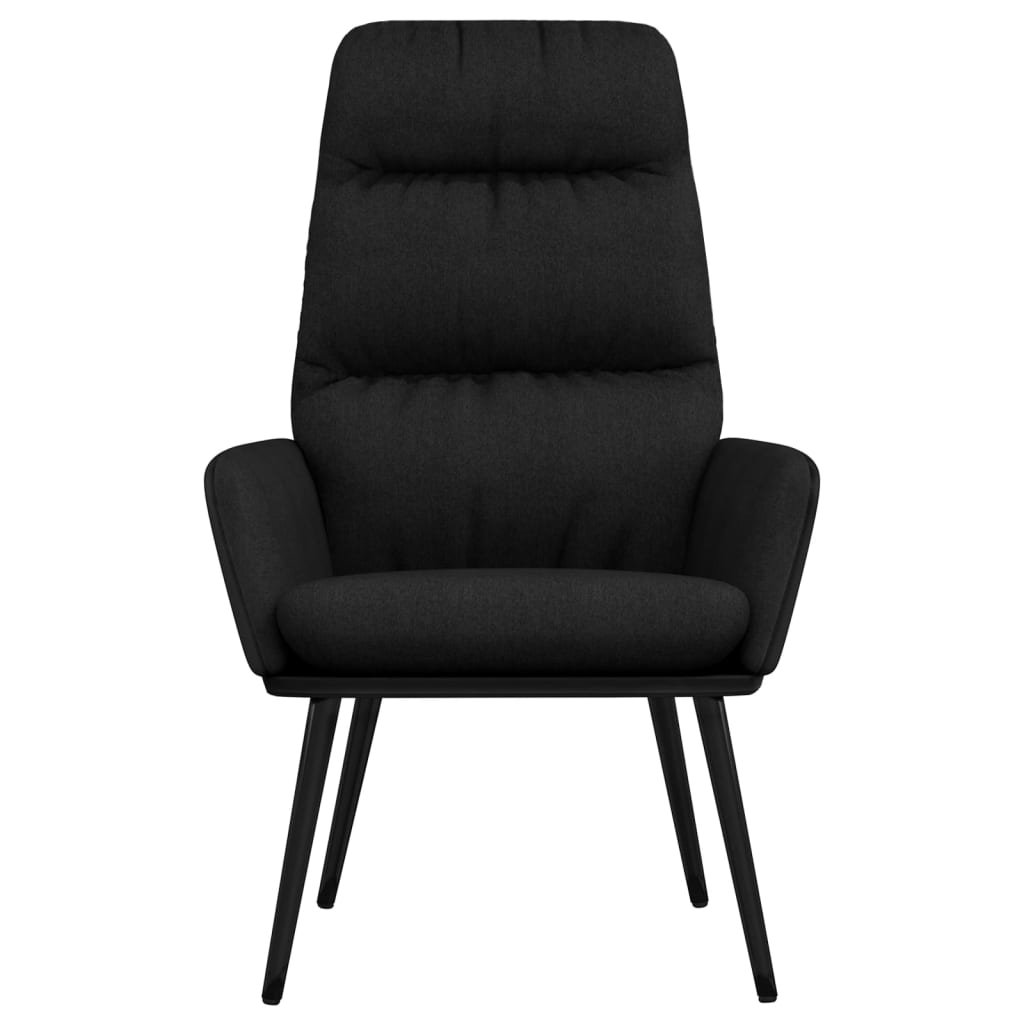 Scaun de relaxare, negru, material textil GartenMobel Dekor