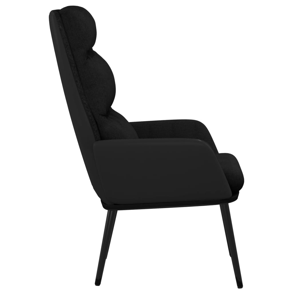Scaun de relaxare, negru, material textil GartenMobel Dekor