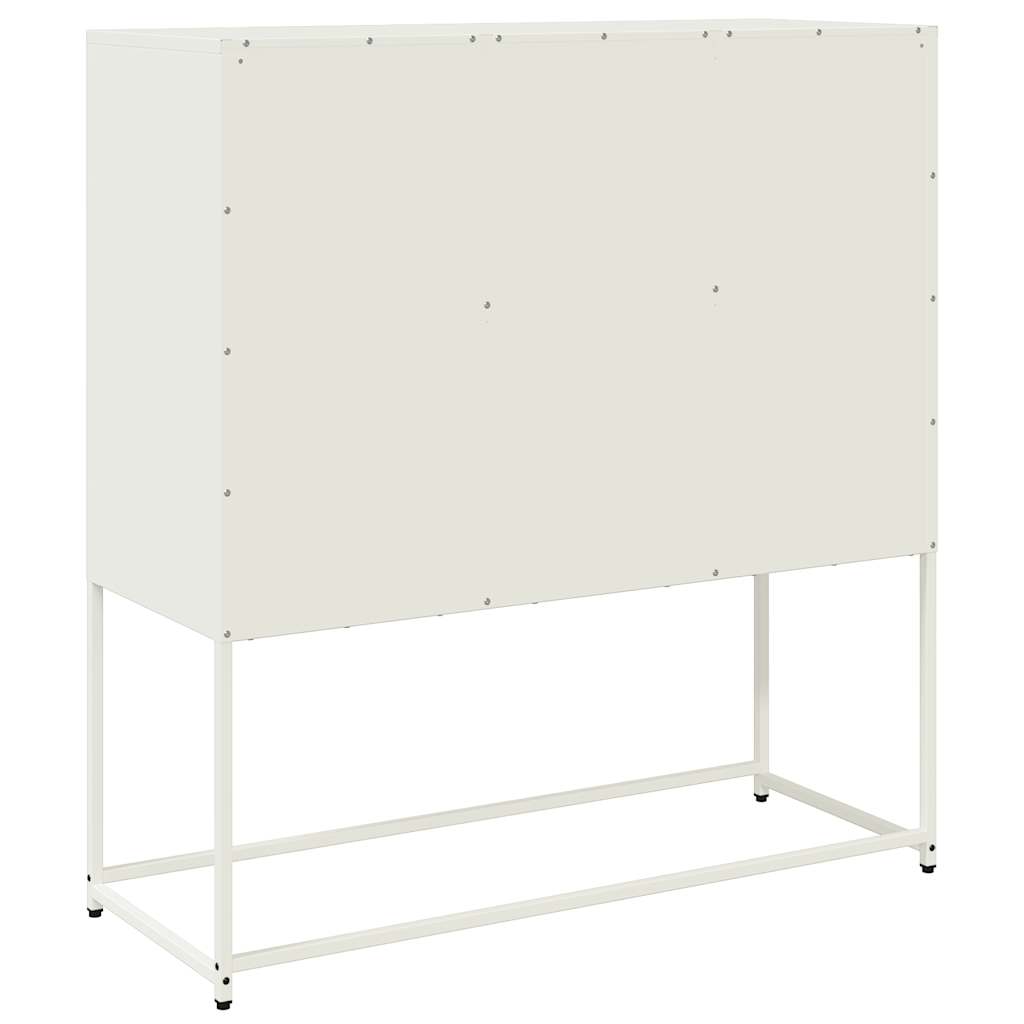 Dulap, alb, 100,5x39x107 cm, oțel laminat la rece GartenMobel Dekor