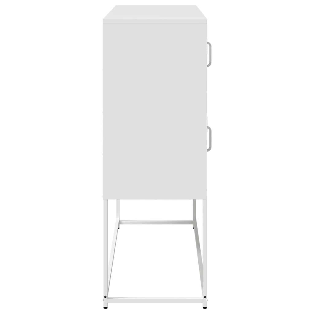 Dulap, alb, 100,5x39x107 cm, oțel laminat la rece GartenMobel Dekor
