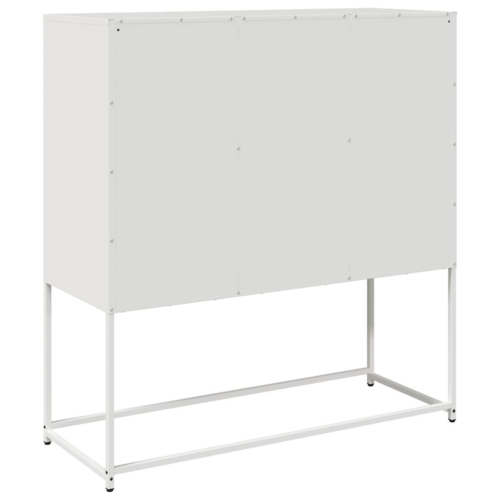 Dulap, alb, 100,5x39x107 cm, oțel laminat la rece GartenMobel Dekor