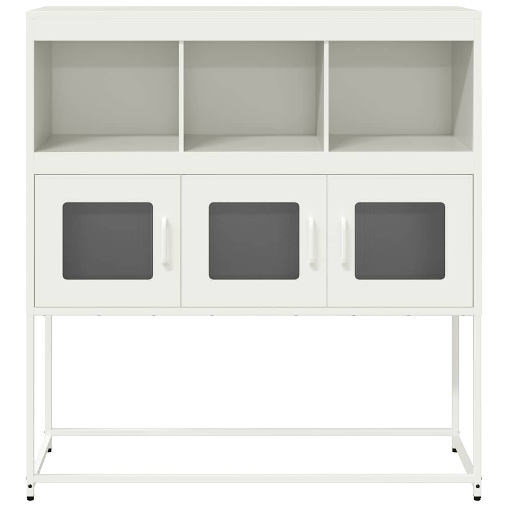Dulap, alb, 100,5x39x107 cm, oțel laminat la rece GartenMobel Dekor