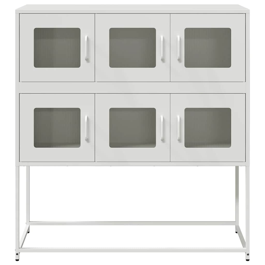 Dulap, alb, 100,5x39x107 cm, oțel laminat la rece GartenMobel Dekor