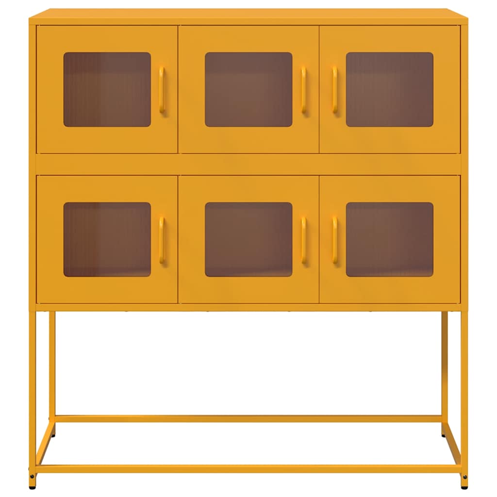 Dulap, galben muștar, 100,5x39x107 cm, oțel laminat la rece GartenMobel Dekor