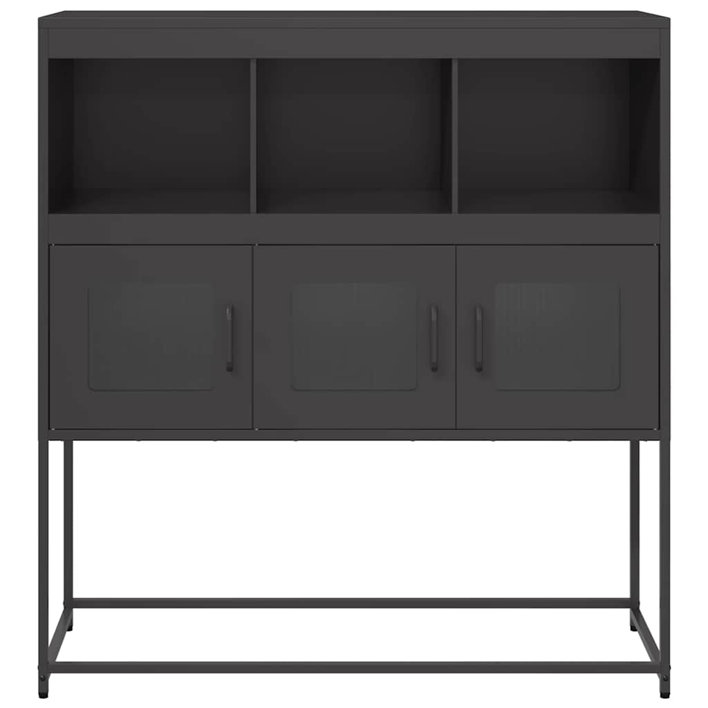 Dulap, negru, 100,5x39x107 cm, oțel laminat la rece GartenMobel Dekor