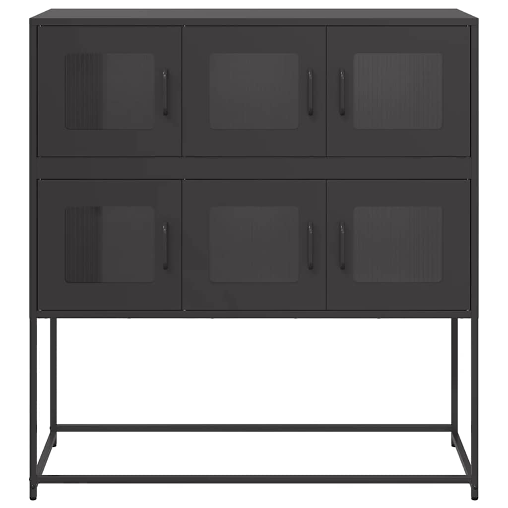 Dulap, negru, 100,5x39x107 cm, oțel laminat la rece GartenMobel Dekor