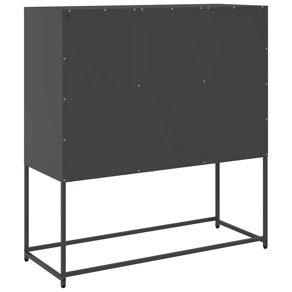 Dulap, negru, 100,5x39x107 cm, oțel laminat la rece GartenMobel Dekor