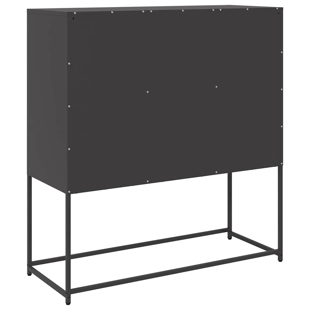 Dulap, negru, 100,5x39x107 cm, oțel laminat la rece GartenMobel Dekor