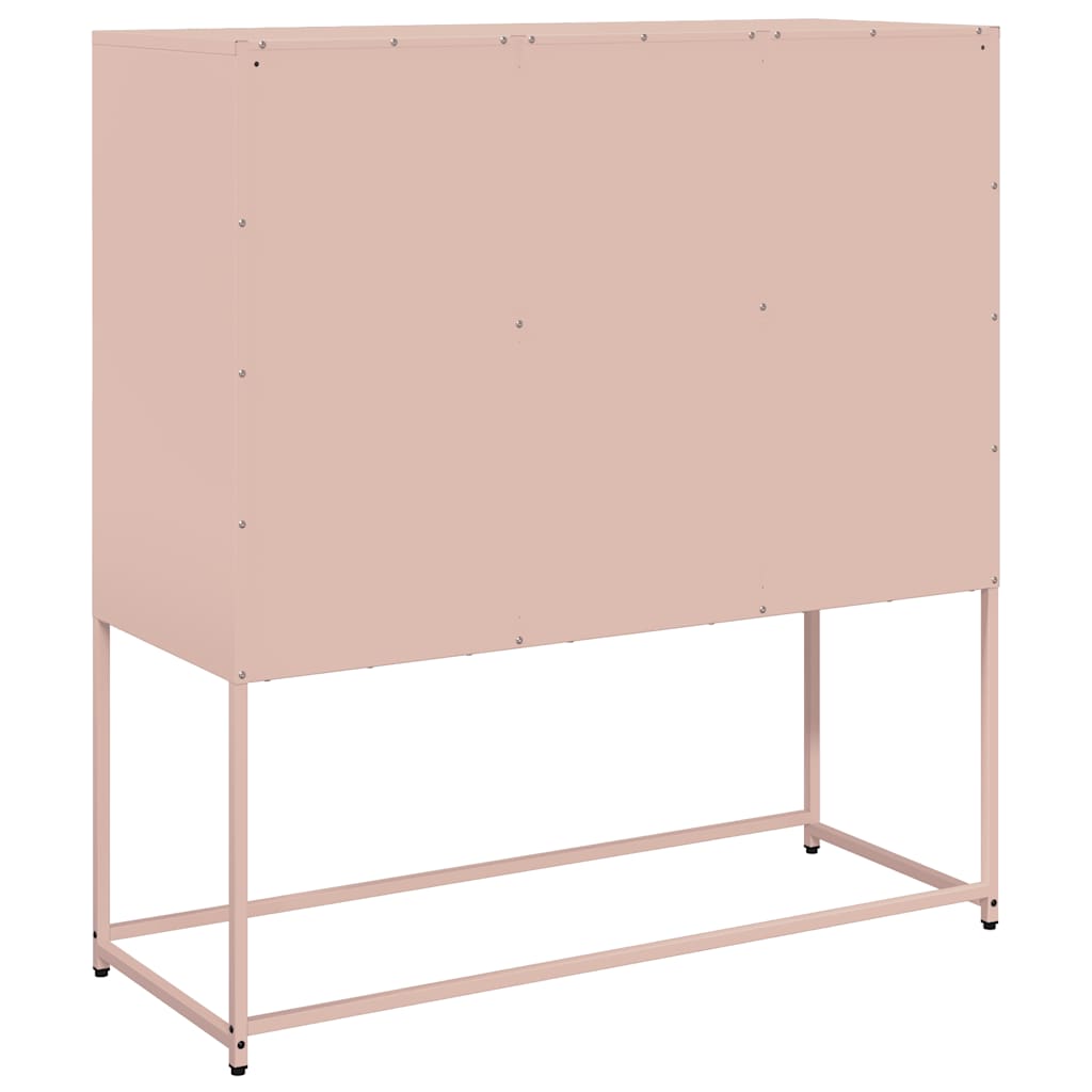 Dulap, roz, 100,5x39x107 cm, oțel laminat la rece GartenMobel Dekor