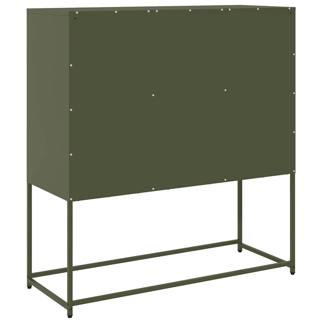 Dulap, verde măsliniu, 100,5x39x107 cm, oțel laminat la rece GartenMobel Dekor