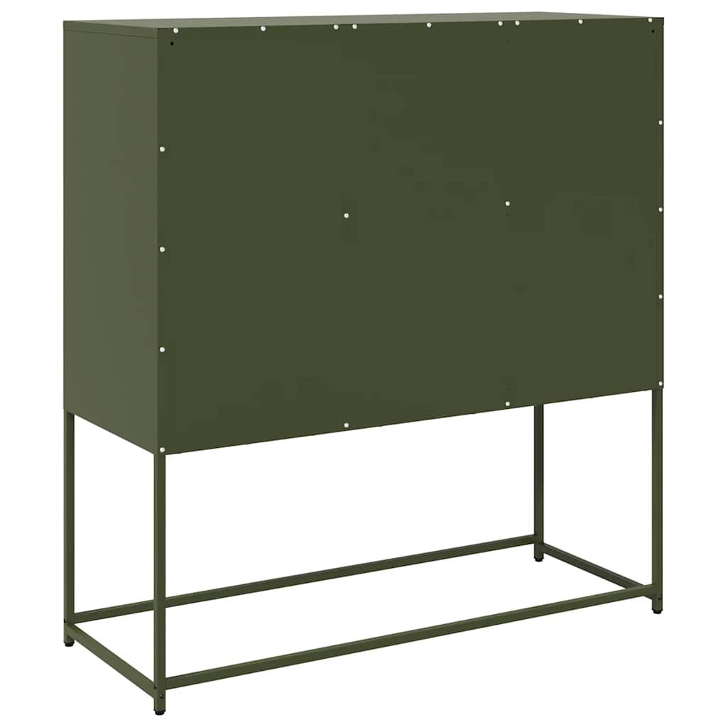 Dulap, verde măsliniu, 100,5x39x107 cm, oțel laminat la rece GartenMobel Dekor