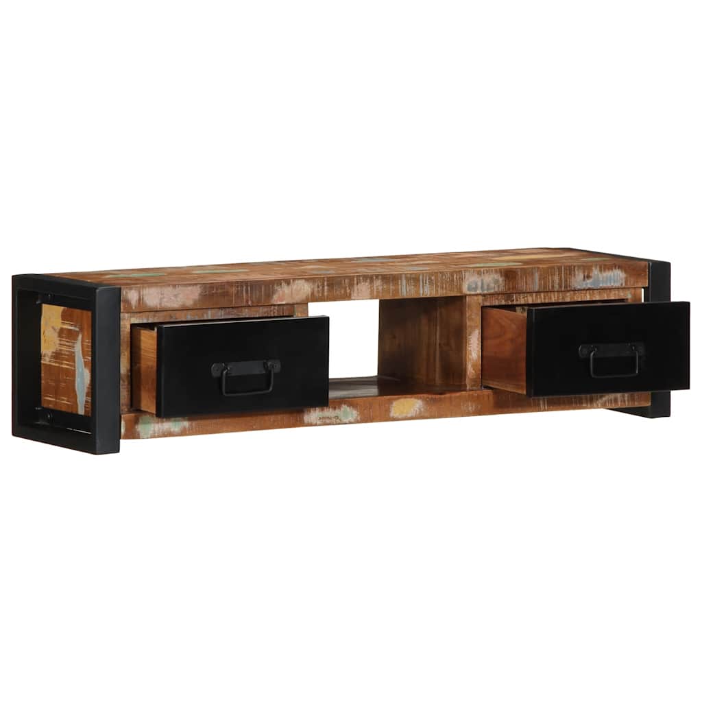 Dulap TV 100x30x25 cm lemn masiv recuperat GartenMobel Dekor