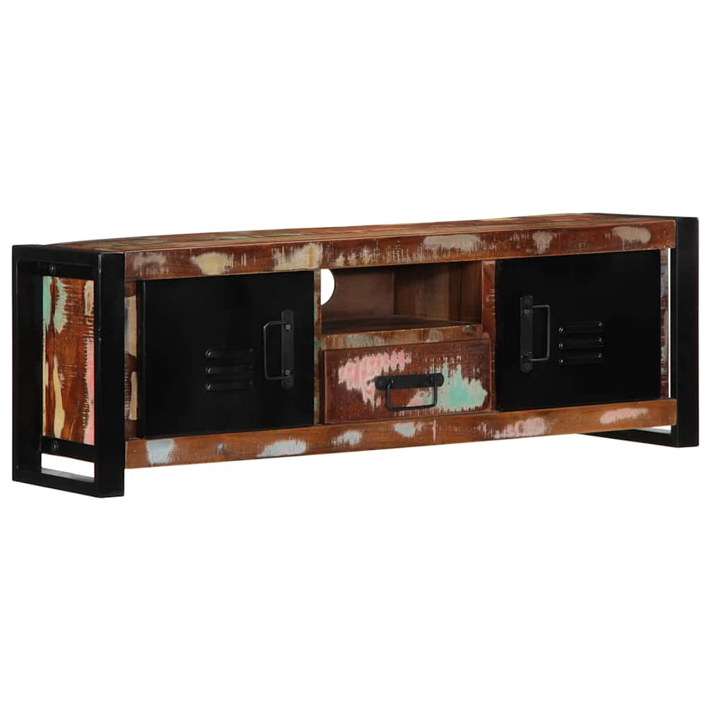 Dulap TV 100x30x35 cm lemn masiv recuperat GartenMobel Dekor