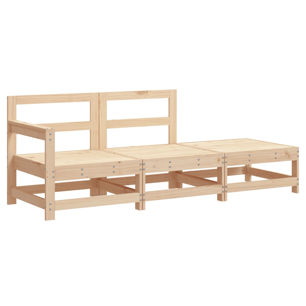 Set mobilier de grădină cu perne, 3 piese, lemn masiv GartenMobel Dekor