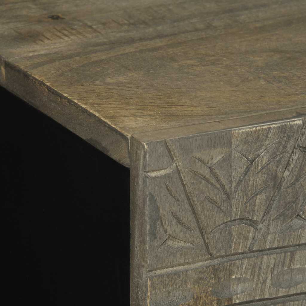 Bufete 3 piese gri deschis 60x33,5x75 cm lemn masiv de mango GartenMobel Dekor