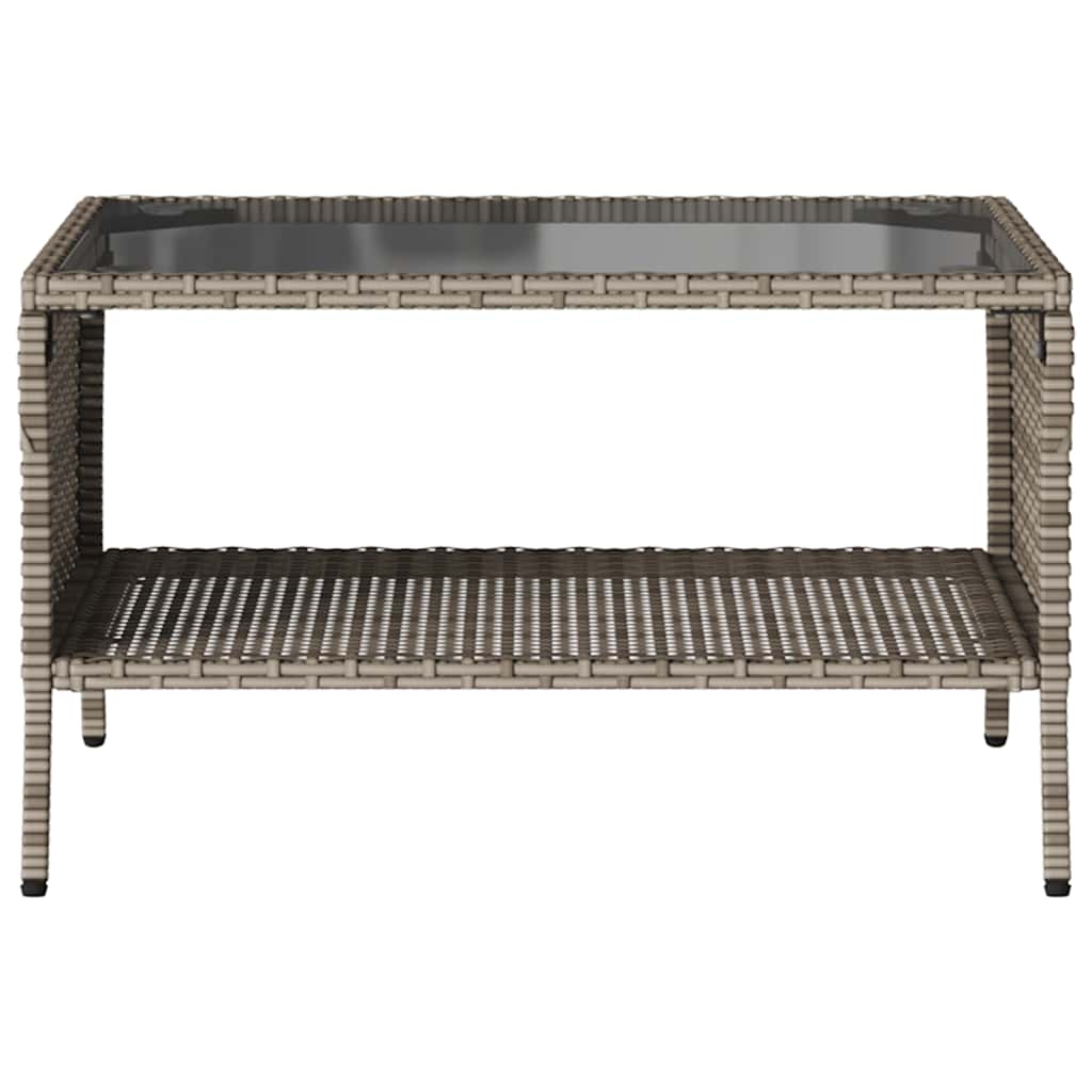 Canapea de grădină cu 2 locuri cu perne și masă polirattan gri GartenMobel Dekor